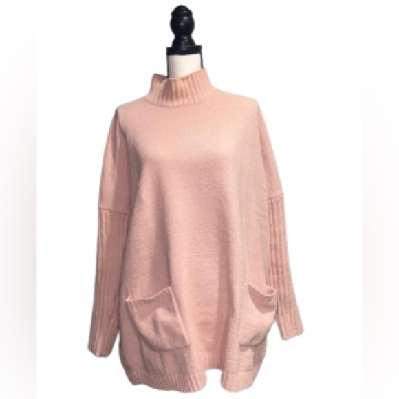J. Jill  “Pink Mink Mock-Neck Chenille Sweater” - Picture 1 of 10
